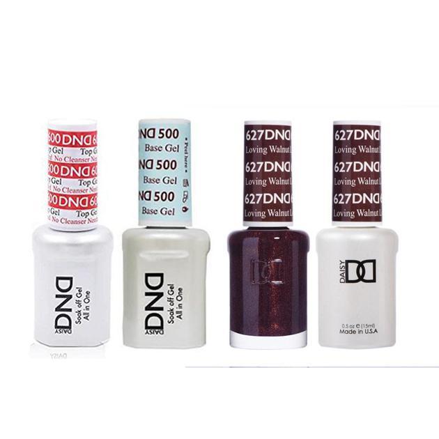 DND - #500#600 Base, Top, Gel & Lacquer Combo - Loving Walnut - #627 - Gel & Lacquer Polish - Nail Polish at Beyond Polish
