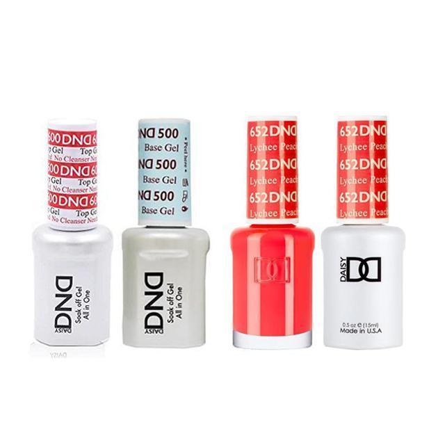 DND - #500#600 Base, Top, Gel & Lacquer Combo - Lychee Peachy - #652 - Gel & Lacquer Polish - Nail Polish at Beyond Polish