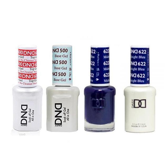 DND - #500#600 Base, Top, Gel & Lacquer Combo - Midnight Blue - #622 - Gel & Lacquer Polish - Nail Polish at Beyond Polish
