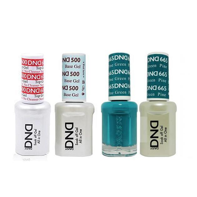 DND - #500#600 Base, Top, Gel & Lacquer Combo - Pine Green - #665 - Gel & Lacquer Polish - Nail Polish at Beyond Polish
