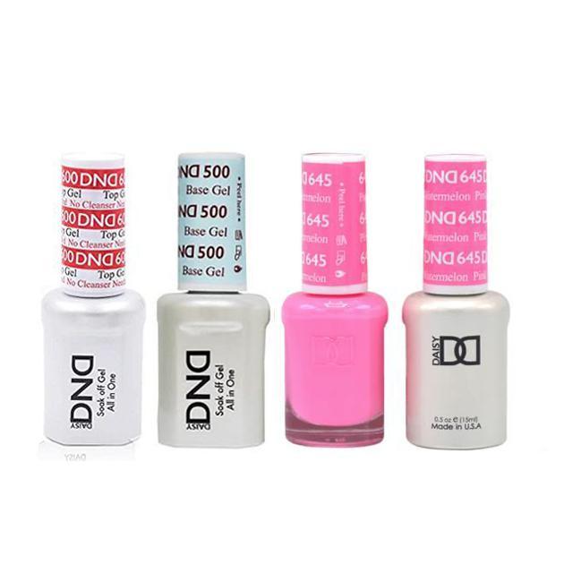 DND - #500#600 Base, Top, Gel & Lacquer Combo - Pinky Watermelon - #645 - Gel & Lacquer Polish - Nail Polish at Beyond Polish