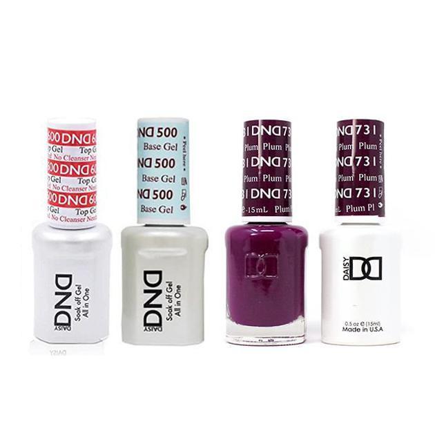 DND - #500#600 Base, Top, Gel & Lacquer Combo - Plum - #731 - Gel & Lacquer Polish - Nail Polish at Beyond Polish