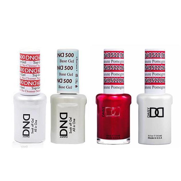 DND - #500#600 Base, Top, Gel & Lacquer Combo - Pomegranet - #522 - Gel & Lacquer Polish - Nail Polish at Beyond Polish