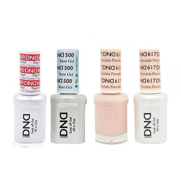 DND - #500#600 Base, Top, Gel & Lacquer Combo - Porcelain - #617 - Gel & Lacquer Polish - Nail Polish at Beyond Polish
