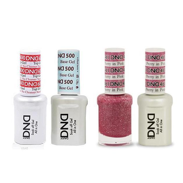 DND - #500#600 Base, Top, Gel & Lacquer Combo - Pretty in Pink - #461 - Gel & Lacquer Polish - Nail Polish at Beyond Polish