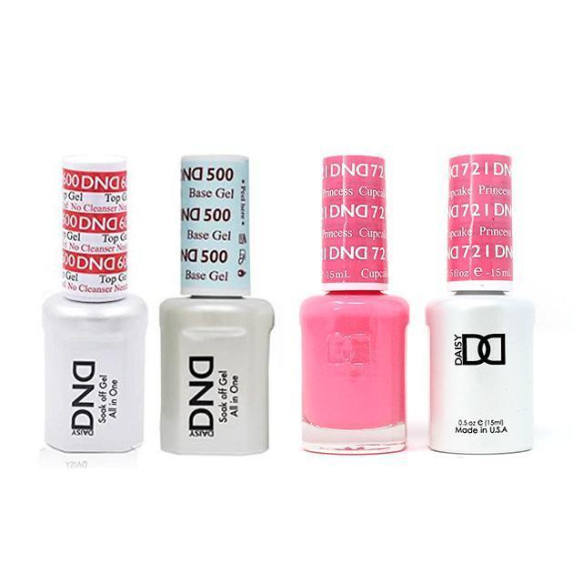 DND - #500#600 Base, Top, Gel & Lacquer Combo - Princess Cupcake - #721 - Gel & Lacquer Polish - Nail Polish at Beyond Polish