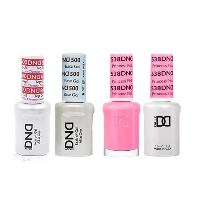 DND - #500#600 Base, Top, Gel & Lacquer Combo - Princess Pink - #538 - Gel & Lacquer Polish - Nail Polish at Beyond Polish