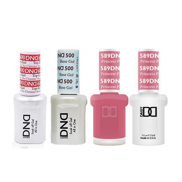DND - #500#600 Base, Top, Gel & Lacquer Combo - Princess Pink - #589 - Gel & Lacquer Polish - Nail Polish at Beyond Polish