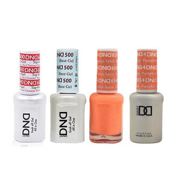 DND - #500#600 Base, Top, Gel & Lacquer Combo - Pumpkin Spice - #654 - Gel & Lacquer Polish - Nail Polish at Beyond Polish