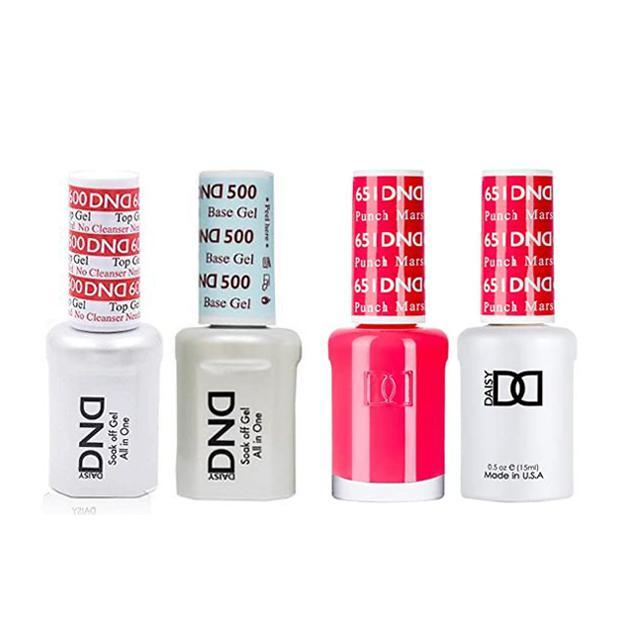 DND - #500#600 Base, Top, Gel & Lacquer Combo - Punch Marshmallow - #651 - Gel & Lacquer Polish - Nail Polish at Beyond Polish