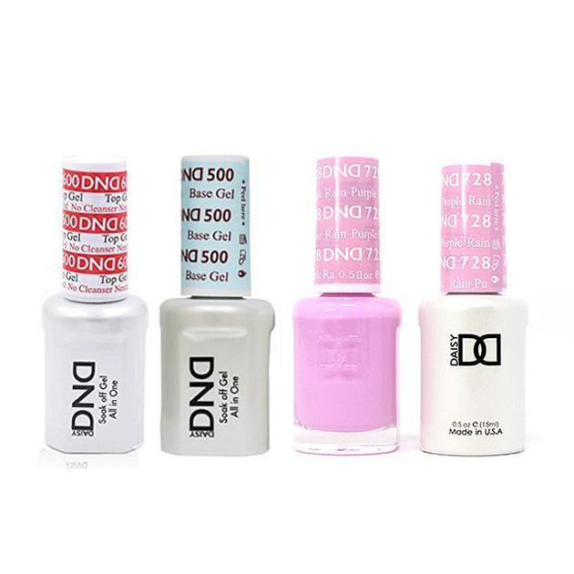 DND - #500#600 Base, Top, Gel & Lacquer Combo - Purple Rain - #728 - Gel & Lacquer Polish - Nail Polish at Beyond Polish