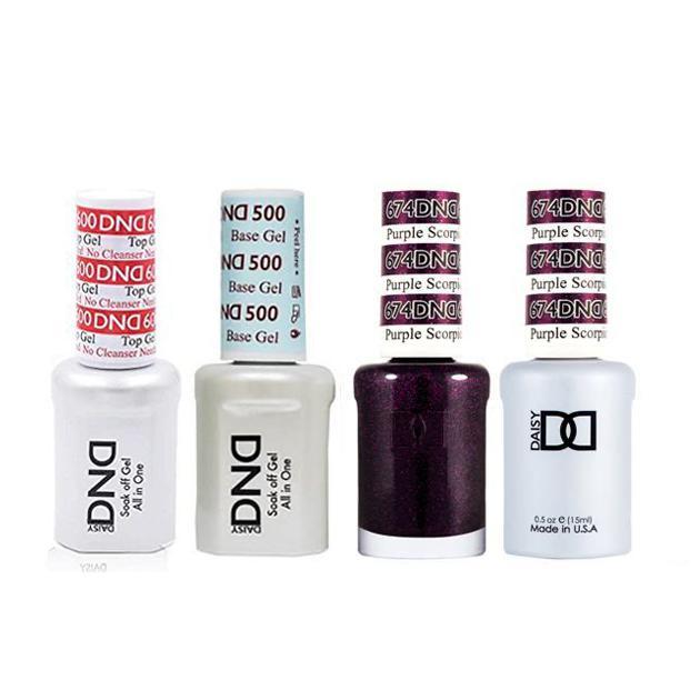 DND - #500#600 Base, Top, Gel & Lacquer Combo - Purple Scorpio - #674 - Gel & Lacquer Polish - Nail Polish at Beyond Polish