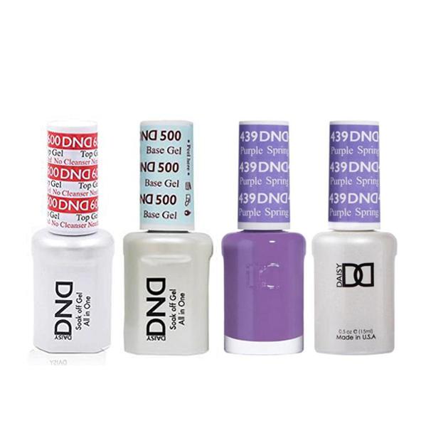 DND - #500#600 Base, Top, Gel & Lacquer Combo - Purple Spring - #439 - Gel & Lacquer Polish - Nail Polish at Beyond Polish