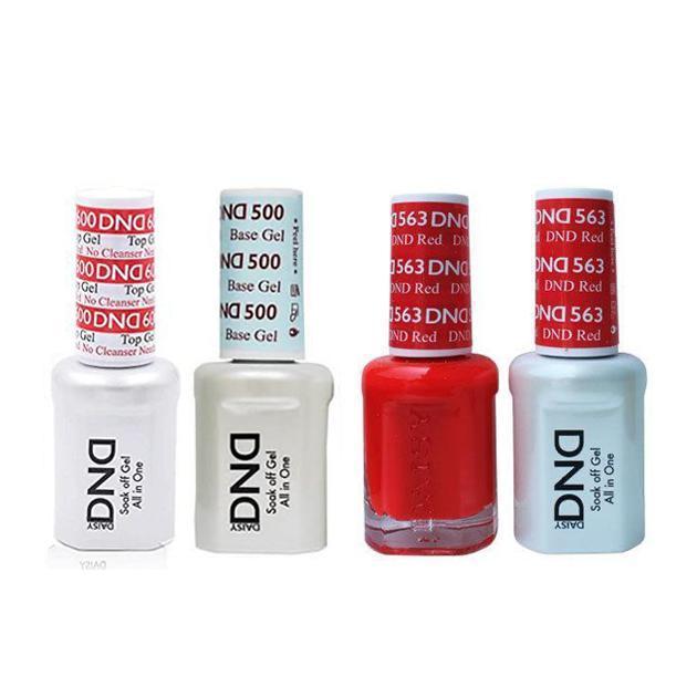 DND - #500#600 Base, Top, Gel & Lacquer Combo - Red - #563 - Gel & Lacquer Polish - Nail Polish at Beyond Polish