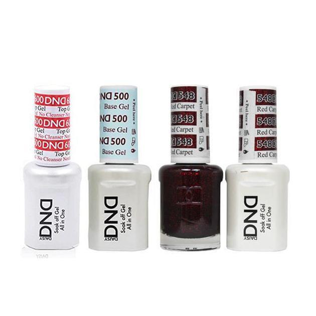 DND - #500#600 Base, Top, Gel & Lacquer Combo - Red Carpet - #548 - Gel & Lacquer Polish - Nail Polish at Beyond Polish