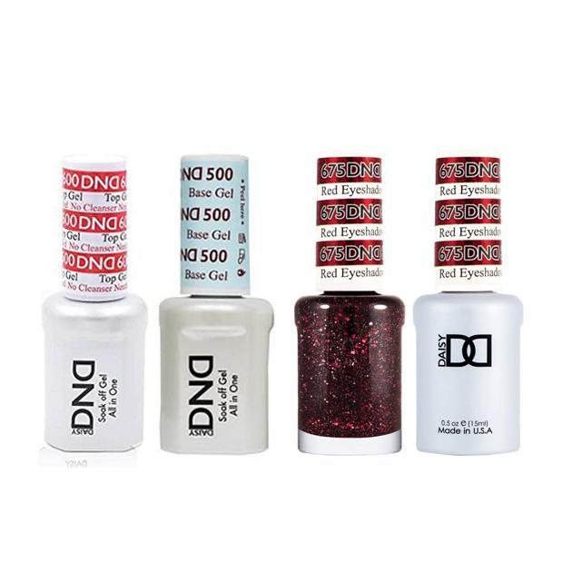 DND - #500#600 Base, Top, Gel & Lacquer Combo - Red Eyeshadow - #675 - Gel & Lacquer Polish - Nail Polish at Beyond Polish