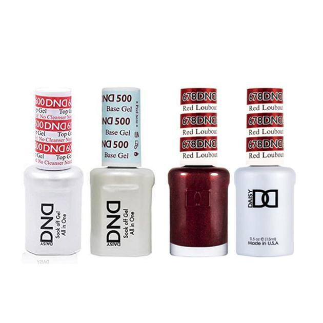 DND - #500#600 Base, Top, Gel & Lacquer Combo - Red Louboutin - #678 - Gel & Lacquer Polish - Nail Polish at Beyond Polish