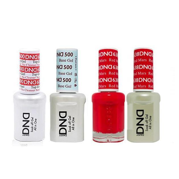 DND - #500#600 Base, Top, Gel & Lacquer Combo - Red Mars - #638 - Gel & Lacquer Polish - Nail Polish at Beyond Polish