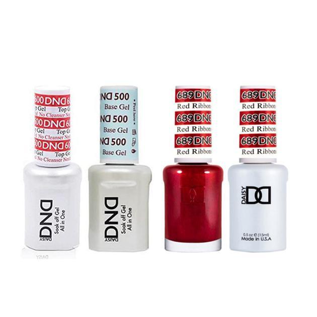 DND - #500#600 Base, Top, Gel & Lacquer Combo - Red Ribbons - #689 - Gel & Lacquer Polish - Nail Polish at Beyond Polish