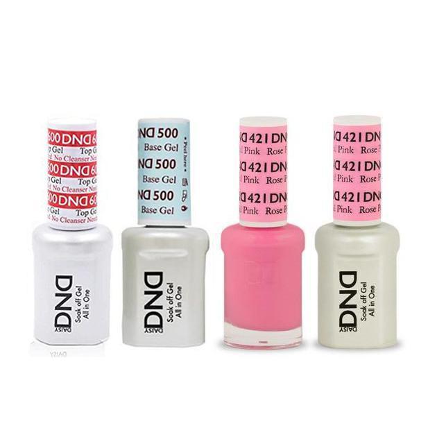 DND - #500#600 Base, Top, Gel & Lacquer Combo - Rose Petal Pink - #421 - Gel & Lacquer Polish - Nail Polish at Beyond Polish
