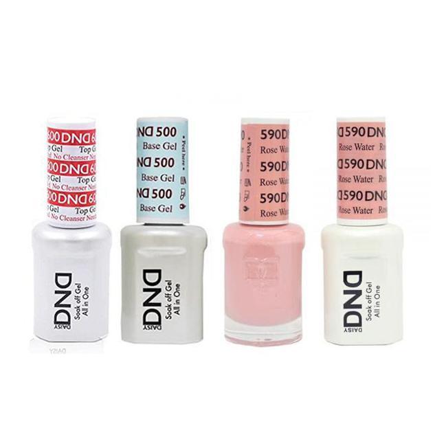 DND - #500#600 Base, Top, Gel & Lacquer Combo - Rose Water - #590 - Gel & Lacquer Polish - Nail Polish at Beyond Polish