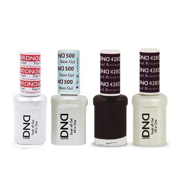 DND - #500#600 Base, Top, Gel & Lacquer Combo - Rosewood - #428 - Gel & Lacquer Polish - Nail Polish at Beyond Polish