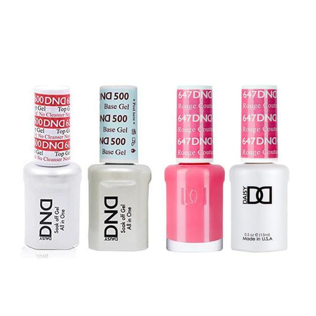 DND - #500#600 Base, Top, Gel & Lacquer Combo - Rouge Couture - #647 - Gel & Lacquer Polish - Nail Polish at Beyond Polish
