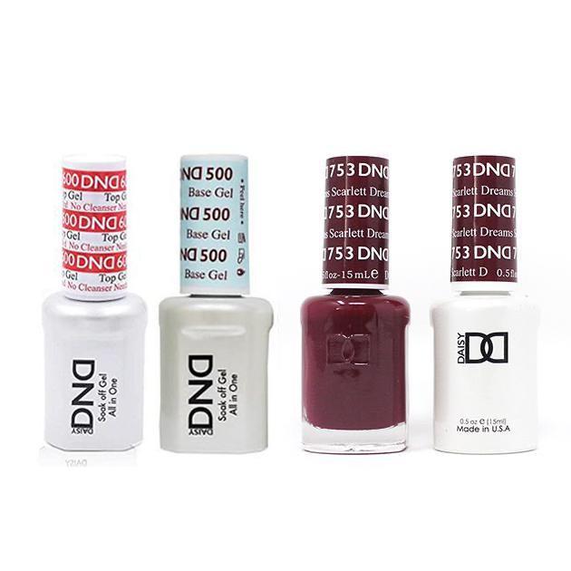 DND - #500#600 Base, Top, Gel & Lacquer Combo - Scarlett Dreams - #753 - Gel & Lacquer Polish - Nail Polish at Beyond Polish