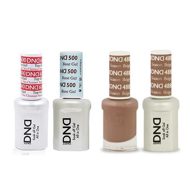 DND - #500#600 Base, Top, Gel & Lacquer Combo - Season Beige - #488 - Gel & Lacquer Polish - Nail Polish at Beyond Polish