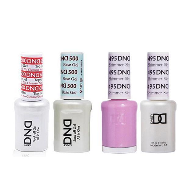 DND - #500#600 Base, Top, Gel & Lacquer Combo - Shimmer Sky - #495 - Gel & Lacquer Polish - Nail Polish at Beyond Polish