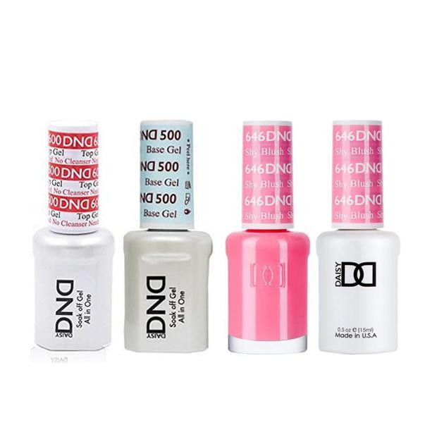 DND - #500#600 Base, Top, Gel & Lacquer Combo - Shy Blush - #646 - Gel & Lacquer Polish - Nail Polish at Beyond Polish