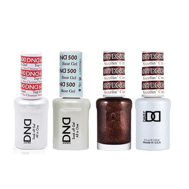 DND - #500#600 Base, Top, Gel & Lacquer Combo - Sizzlin' Cinnamon - #697 - Gel & Lacquer Polish - Nail Polish at Beyond Polish