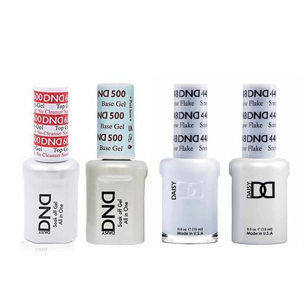 DND - #500#600 Base, Top, Gel & Lacquer Combo - Snow Flake - #448 - Gel & Lacquer Polish - Nail Polish at Beyond Polish