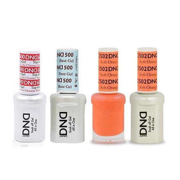 DND - #500#600 Base, Top, Gel & Lacquer Combo - Soft Orange - #502 - Gel & Lacquer Polish - Nail Polish at Beyond Polish
