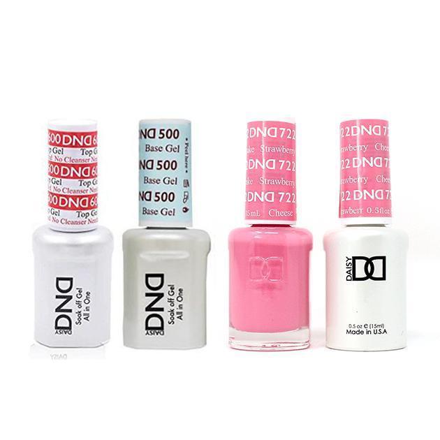 DND - #500#600 Base, Top, Gel & Lacquer Combo - Stawberry Cheesecake - #722 - Gel & Lacquer Polish - Nail Polish at Beyond Polish