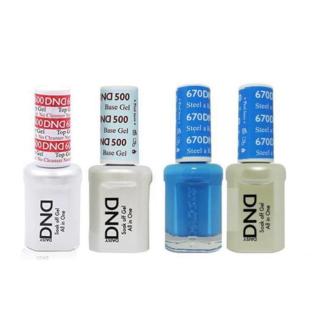 DND - #500#600 Base, Top, Gel & Lacquer Combo - Steel a Kiss - #670 - Gel & Lacquer Polish - Nail Polish at Beyond Polish