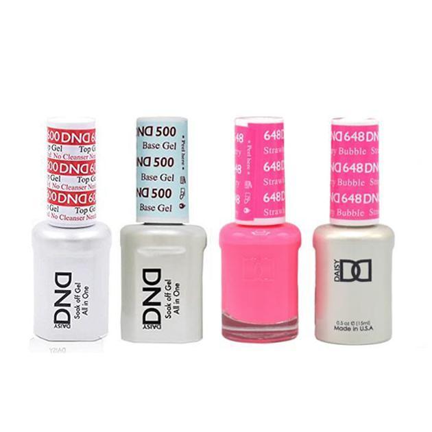 DND - #500#600 Base, Top, Gel & Lacquer Combo - Strawberry Bubble - #648 - Gel & Lacquer Polish - Nail Polish at Beyond Polish