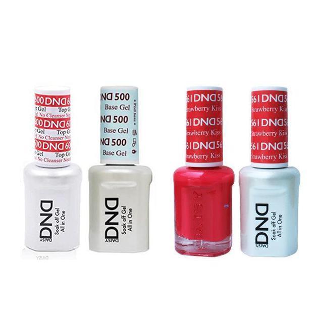 DND - #500#600 Base, Top, Gel & Lacquer Combo - Strawberry Kiss - #561 - Gel & Lacquer Polish - Nail Polish at Beyond Polish