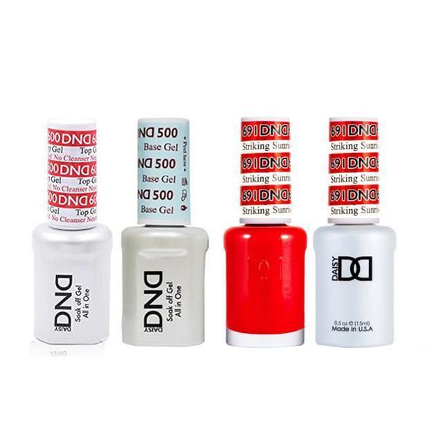 DND - #500#600 Base, Top, Gel & Lacquer Combo - Striking Sunrise - #691 - Gel & Lacquer Polish - Nail Polish at Beyond Polish