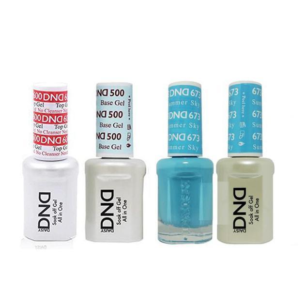 DND - #500#600 Base, Top, Gel & Lacquer Combo - Summer Sky - #673 - Gel & Lacquer Polish - Nail Polish at Beyond Polish