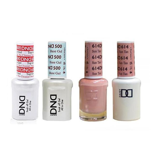 DND - #500#600 Base, Top, Gel & Lacquer Combo - Sun Tan - #614 - Gel & Lacquer Polish - Nail Polish at Beyond Polish
