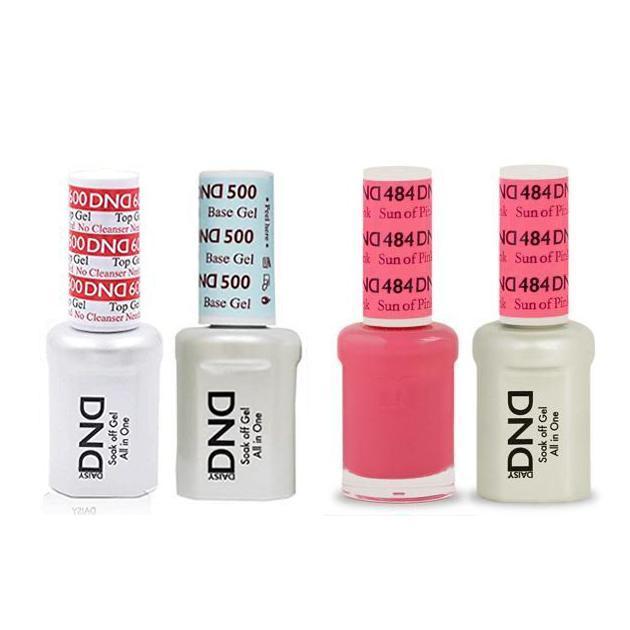 DND - #500#600 Base, Top, Gel & Lacquer Combo - Sun of Pink - #484 - Gel & Lacquer Polish - Nail Polish at Beyond Polish