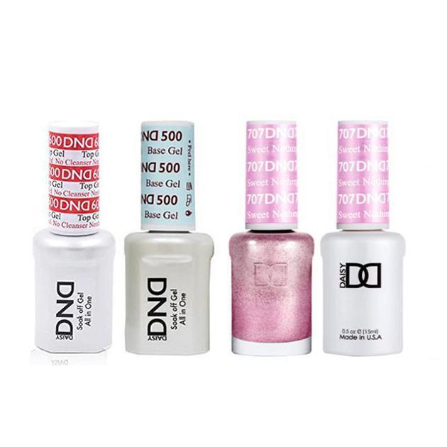 DND - #500#600 Base, Top, Gel & Lacquer Combo - Sweet Nothing - #707 - Gel & Lacquer Polish - Nail Polish at Beyond Polish