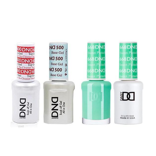 DND - #500#600 Base, Top, Gel & Lacquer Combo - Sweet Pistachio - #668 - Gel & Lacquer Polish - Nail Polish at Beyond Polish