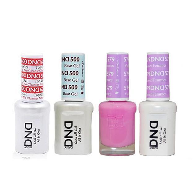 DND - #500#600 Base, Top, Gel & Lacquer Combo - Violet Femmes - #579 - Gel & Lacquer Polish - Nail Polish at Beyond Polish
