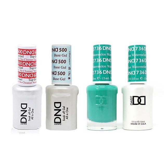 DND - #500#600 Base, Top, Gel & Lacquer Combo - Watermelon - #736 - Gel & Lacquer Polish - Nail Polish at Beyond Polish