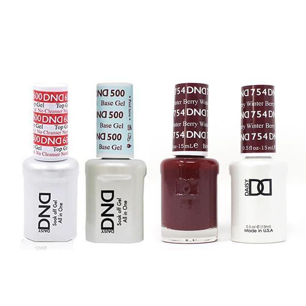 DND - #500#600 Base, Top, Gel & Lacquer Combo - Winter Berry - #754 - Gel & Lacquer Polish - Nail Polish at Beyond Polish