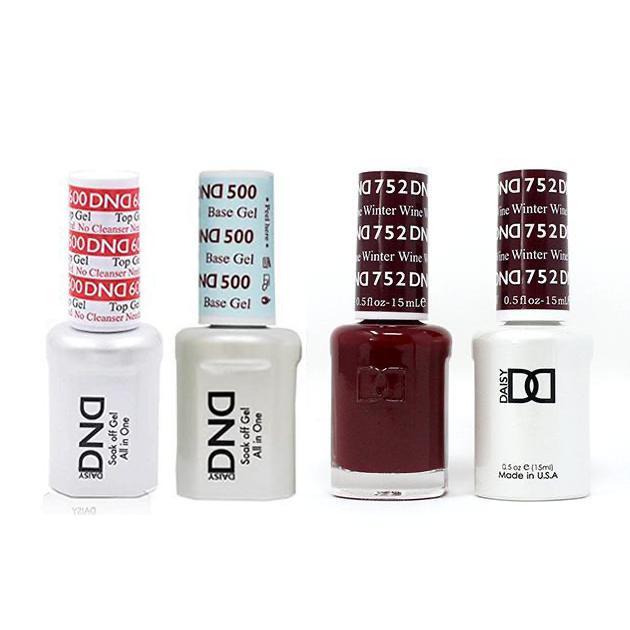 DND - #500#600 Base, Top, Gel & Lacquer Combo - Winter Wine - #752 - Gel & Lacquer Polish - Nail Polish at Beyond Polish