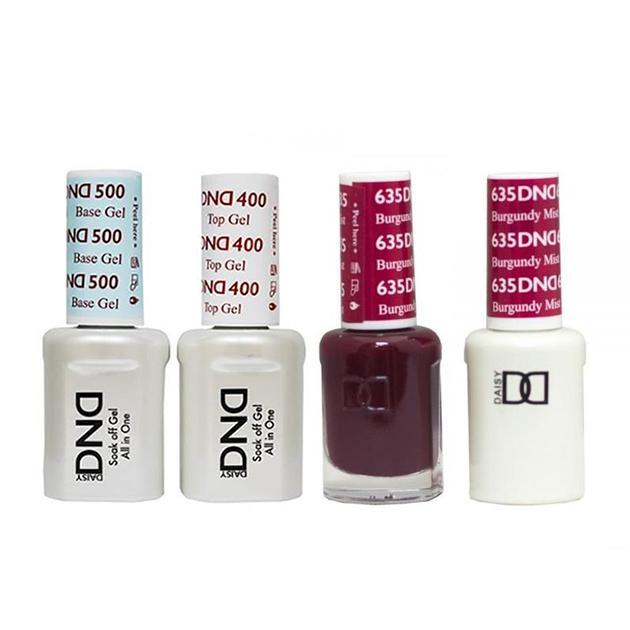 DND - Base, Top, Gel & Lacquer Combo - Burgundy Mist - #635 - Gel & Lacquer Polish - Nail Polish at Beyond Polish