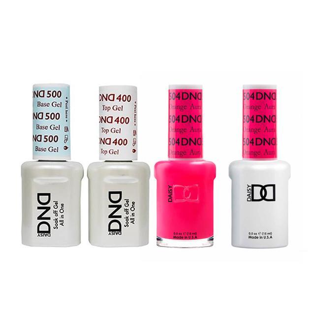 DND - Base, Top, Gel & Lacquer Combo - ColorOrange Aura - #504 - Gel & Lacquer Polish - Nail Polish at Beyond Polish